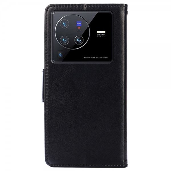 Vivo X80 Pro Etui med Kortlomme Svart