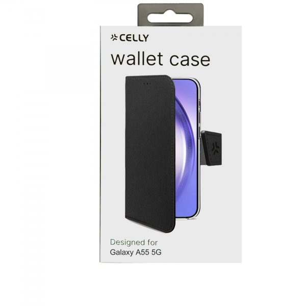 Samsung Galaxy A55 Etui Wally Wallet Case Svart