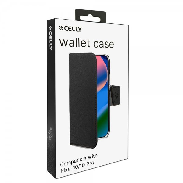 Google Pixel 10/Pixel 10 Pro Etui Wally Wallet Case Svart