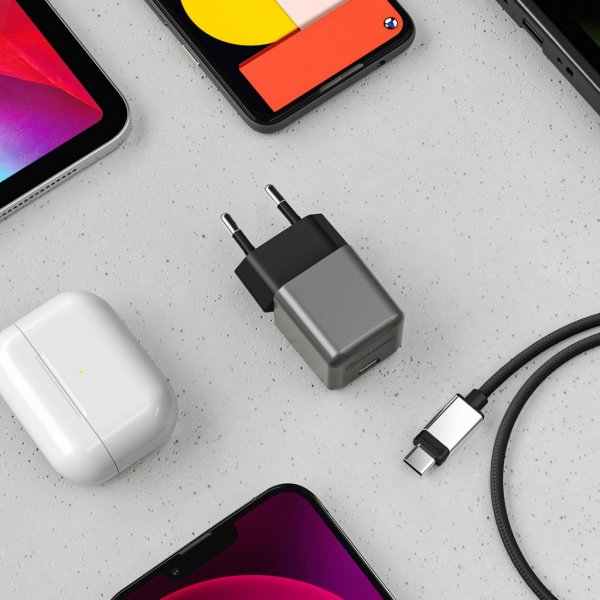 Lader 30W Rapid Power USB-C MINI GaN Charger Space Grey
