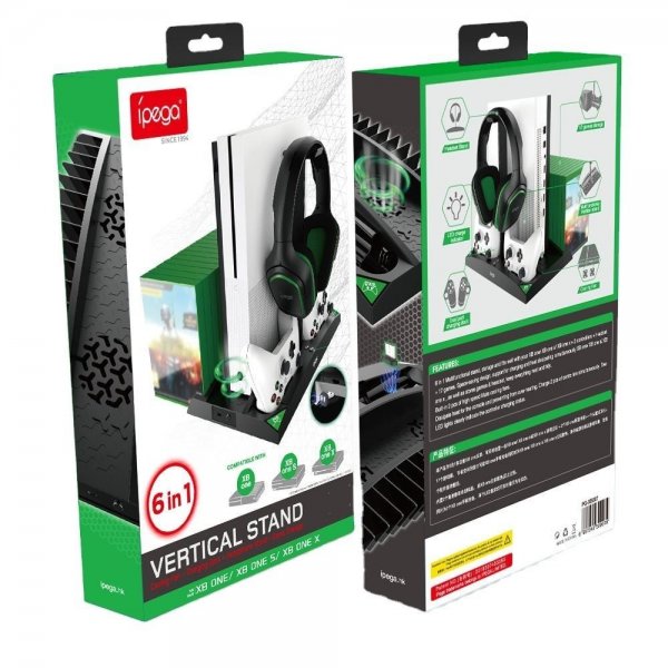 Xbox One 6 i 1 multifunksjonell dokkingstasjon med vifte