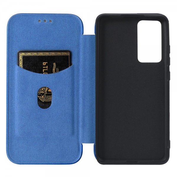 Xiaomi 12 Pro Etui Karbonfibertekstur Blå