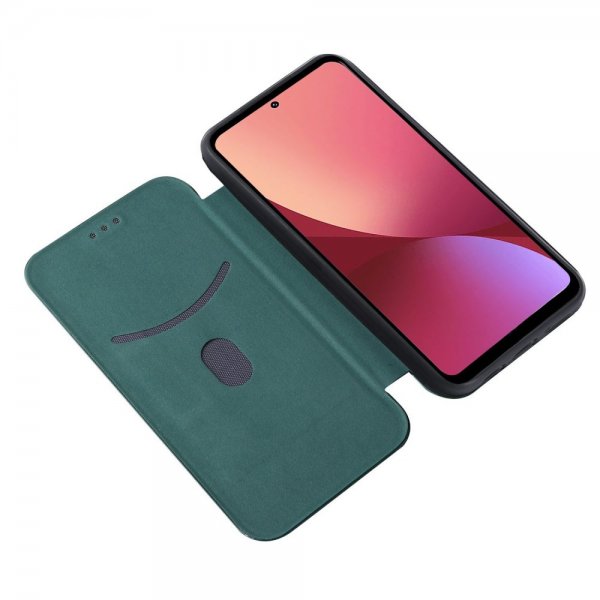 Xiaomi 12 Pro Etui Karbonfibertekstur Grønn