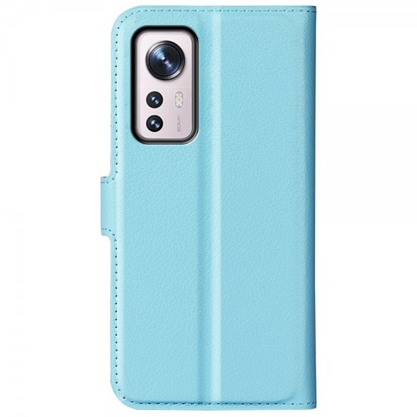Xiaomi 12 Pro Etui Litchi Blå
