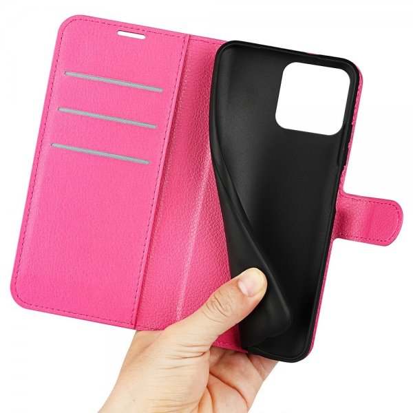 Xiaomi 13 Etui Litchi Magenta