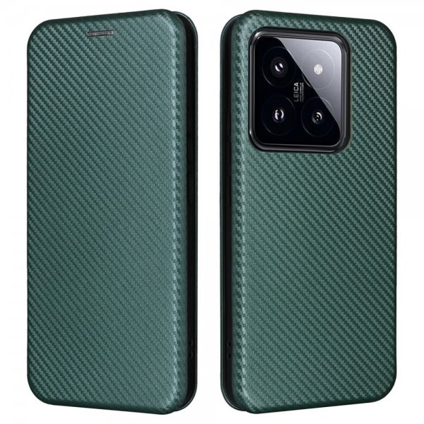 Xiaomi 14 Etui Karbonfibertekstur Grønn