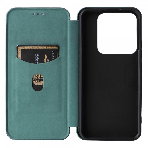 Xiaomi 14 Etui Karbonfibertekstur Grønn
