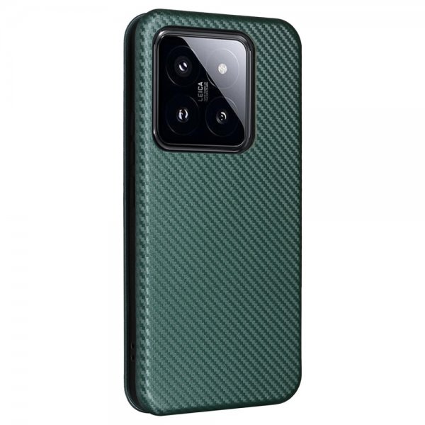 Xiaomi 14 Etui Karbonfibertekstur Grønn
