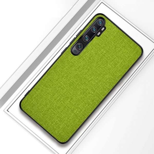 Xiaomi Mi Note 10/Mi Note 10 Pro Deksel Stofftextur Grønn