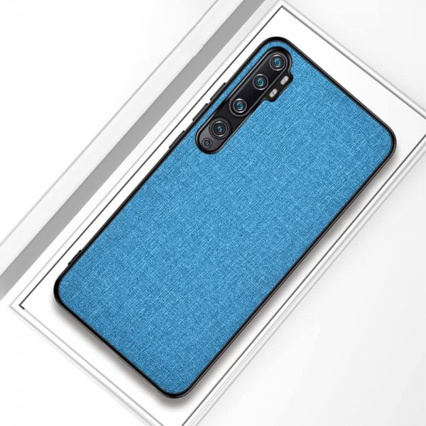 Xiaomi Mi Note 10/Mi Note 10 Pro Deksel Stofftextur Ljusblå