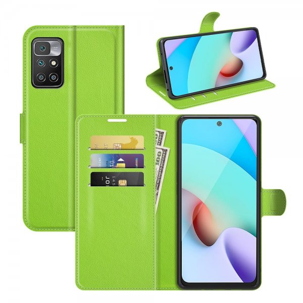 Xiaomi Redmi 10 Etui Litchi Grønn