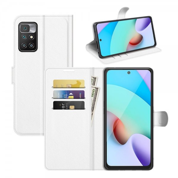 Xiaomi Redmi 10 Etui Litchi Hvit