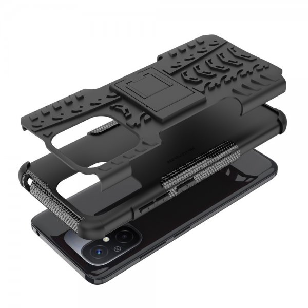 Xiaomi Redmi 12C Deksel Dekkmønster Stativfunksjon Svart