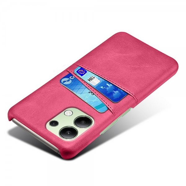 Xiaomi Redmi Note 13 4G Deksel med To Kortlommer Magenta