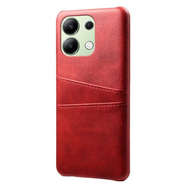 Xiaomi Redmi Note 13 4G Deksel med To Kortlommer Rød