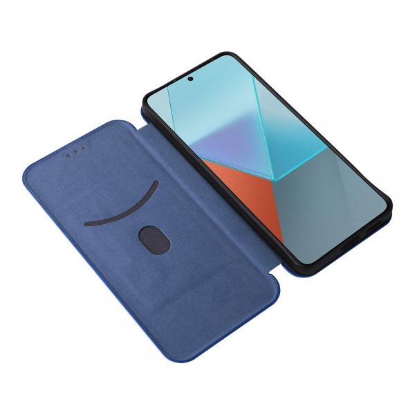 Xiaomi Redmi Note 13 5G Etui Karbonfibertekstur Blå