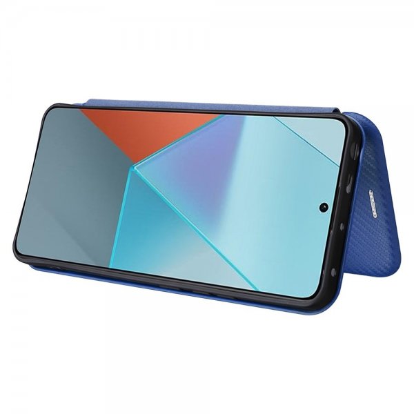 Xiaomi Redmi Note 13 5G Etui Karbonfibertekstur Blå