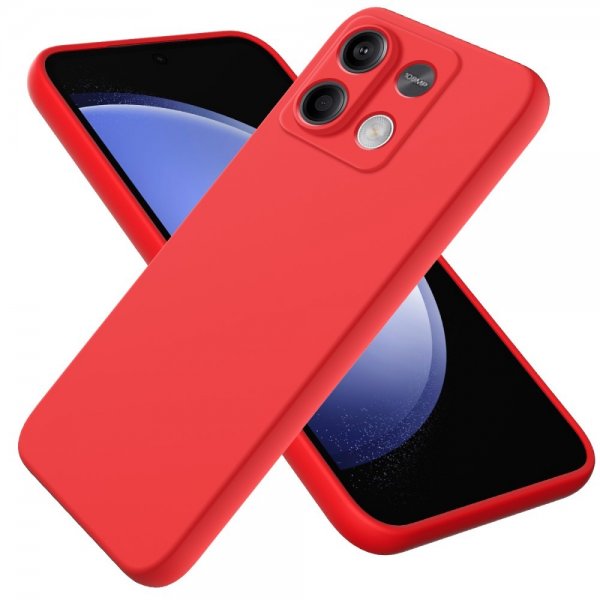 Xiaomi Redmi Note 13 5G Deksel med Stropp Silikon Rød