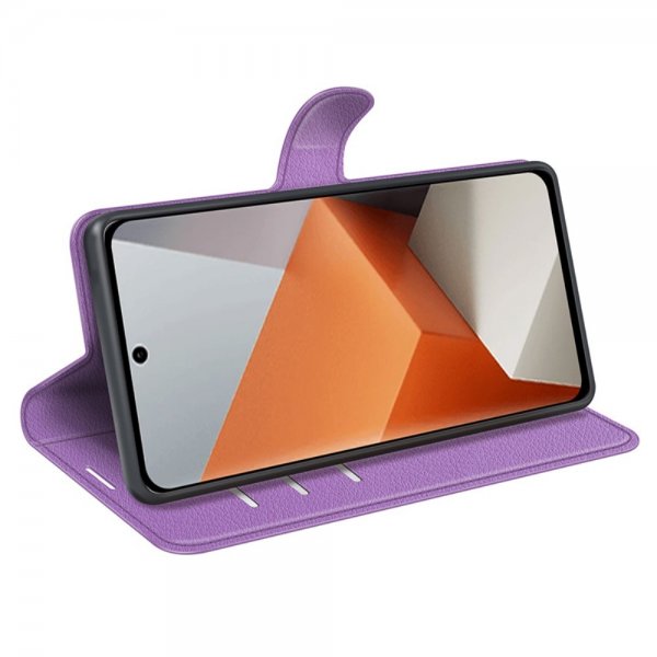 Xiaomi Redmi Note 13 Pro Plus 5G Etui Litchi Lilla