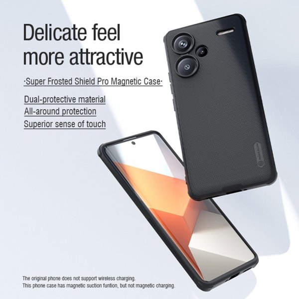 Xiaomi Redmi Note 13 Pro Plus 5G Deksel Super Frosted Shield Pro MagSafe Svart
