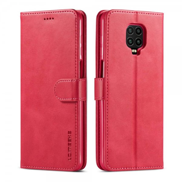 Xiaomi Redmi Note 9 Pro Etui med Kortlomme Rød